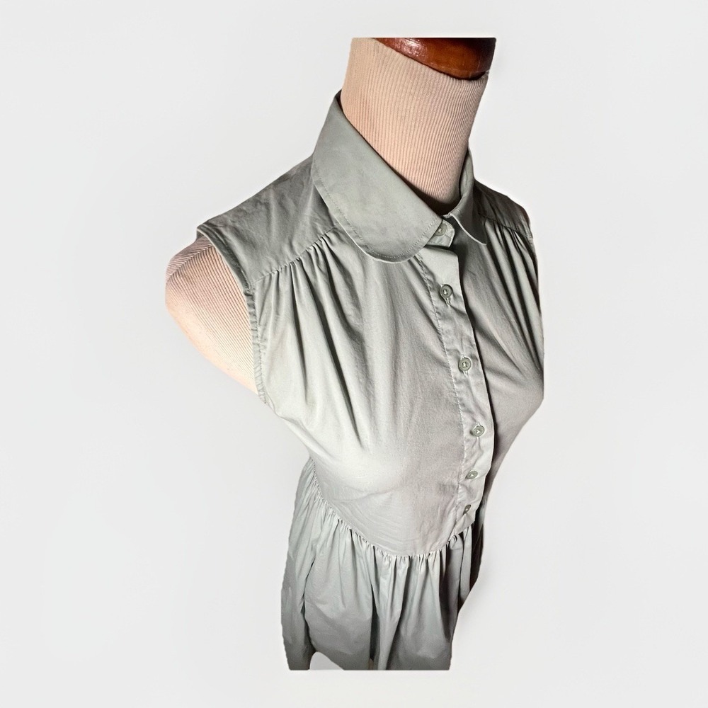 The Shirt Rochelle Behrens XS‎ Mint Green Sleeveless Dress Pockets Fit & Flare - Picture 5 of 9